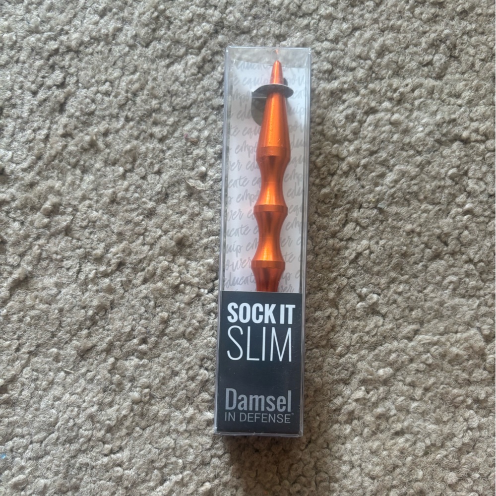 Damsel in Defense Orange Sock It Slim